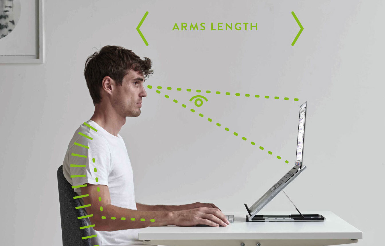 Enhanced Work Posture at Home. - Using an adjustable monitor arm or stand with a keyboard and mouse means you have the flexibility to change the angle and height of your screen to a comfortable position.